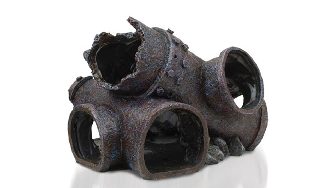 Sewer Pipe 4 Hole Medium - Fish Tank Decorations 