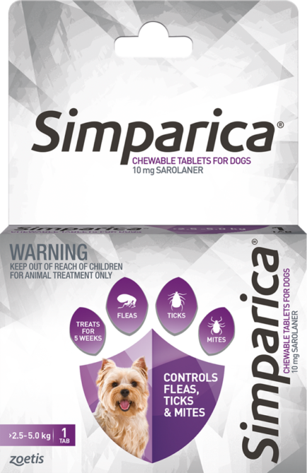 Simparica Chewable 2.5-5KG Single