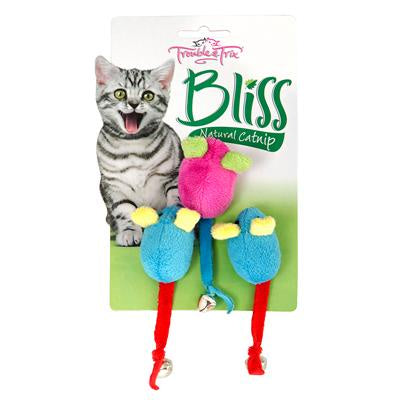 Trouble & Trix Bliss Mice Bell 3 Pack - Cat Toys 
