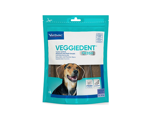 VeggieDent Dog Chews Medium Dogs 10-30KG 15 Pack