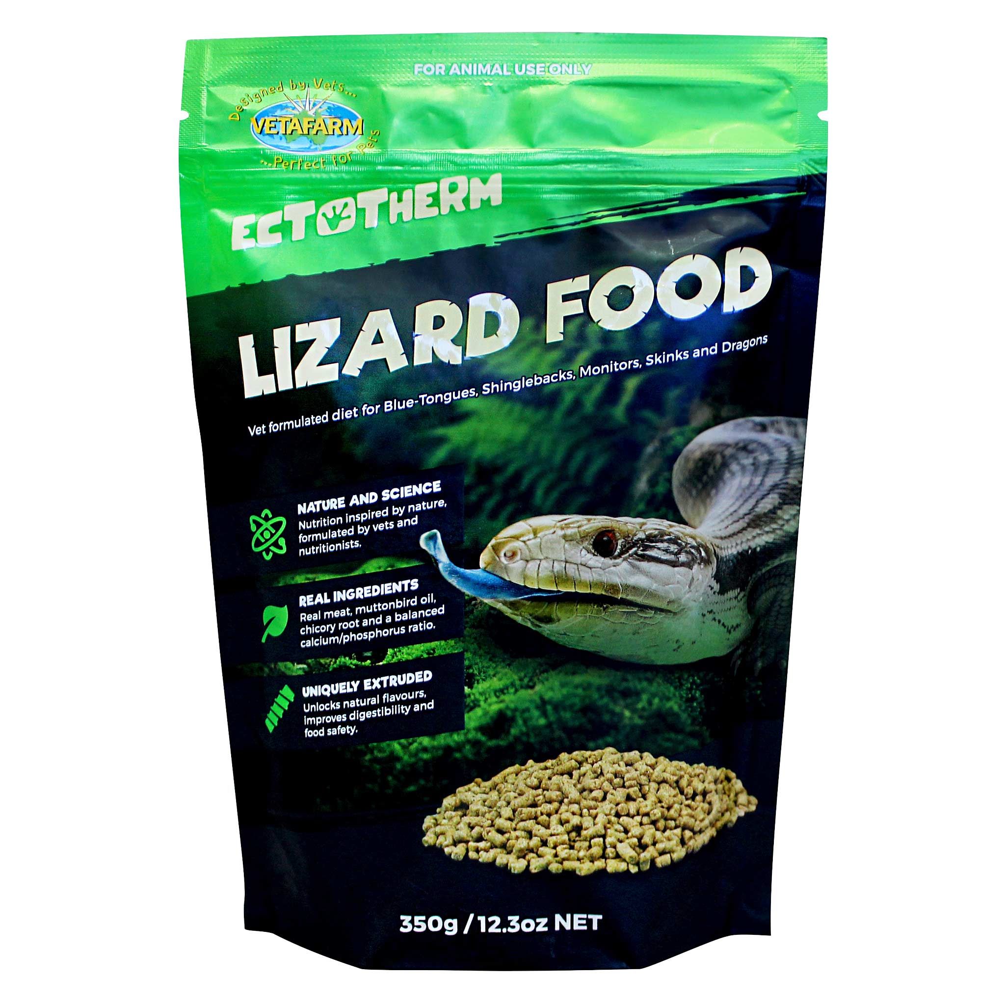 Vetafarm Ectotherm Lizard Food 350G - Reptile Food 