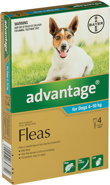 Advantage Dogs Medium 4-10KG 4 Pack