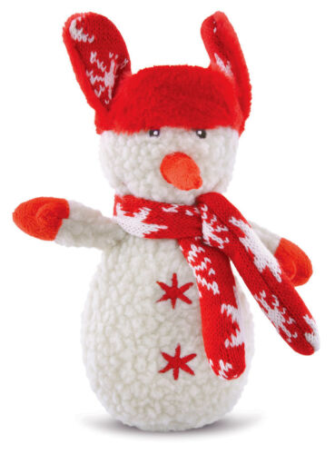 Zoobilee Christmas Snowman With Fleece Scarf - Dog Toys 