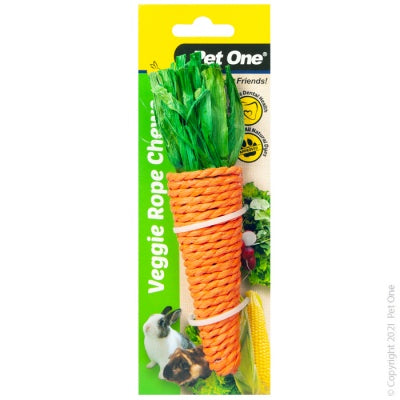 Pet One Veggie Rope Chew Carrot Large