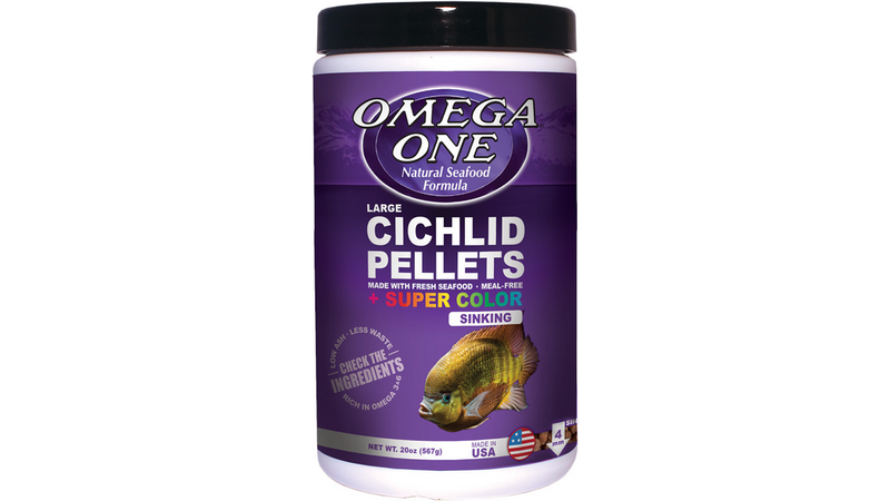 Omega One Super Colour Cichlid Pellets Sinking Large 567G