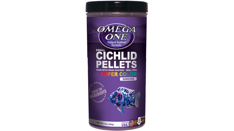 Omega One Super Colour Cichlid Pellets Sinking Small 226G