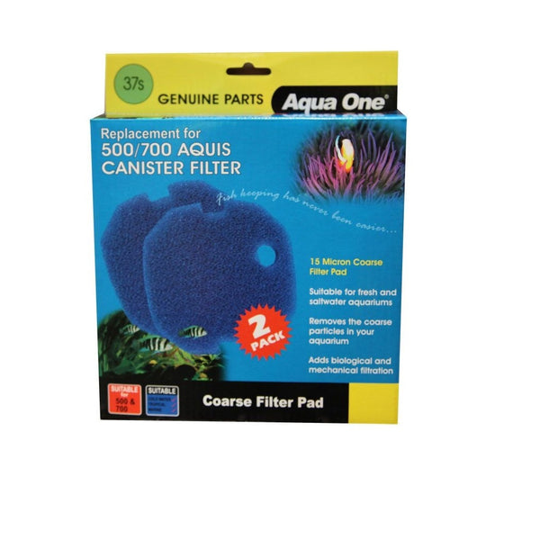 Aqua One Blue Filter Sponge Aquis 500/700 2 Pack (37S)