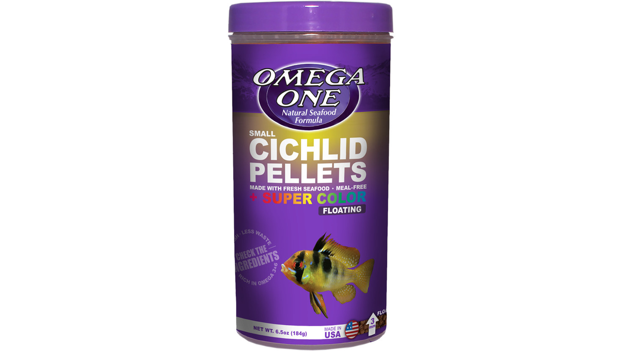 Omega One Super Colour Cichlid Pellets Floating Small 184G