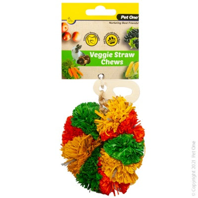 Pet One Veggie Straw Chew Hanging Donut