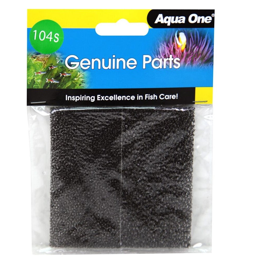 Aqua One Black Filter Sponge Ecostyle 32/37 2 Pack (104S)