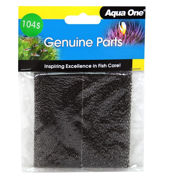 Aqua One Black Filter Sponge Ecostyle 32/37 2 Pack (104S)