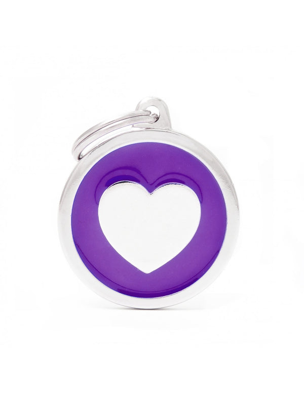 My Family Classic Heart Purple Tag