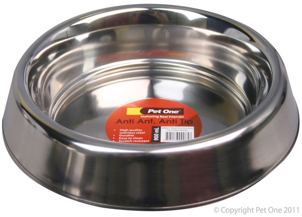 Pet One Bowl Anti Ant Stainless Steel 900ml