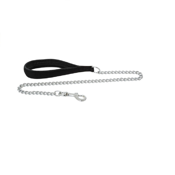 Yours Droolly Padded Chain Lead Heavy Black 60cm