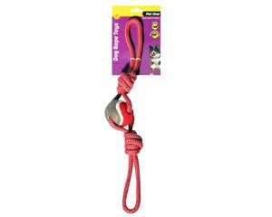 Pet One Rope 2 Way Tug With Tennis Ball 49cm