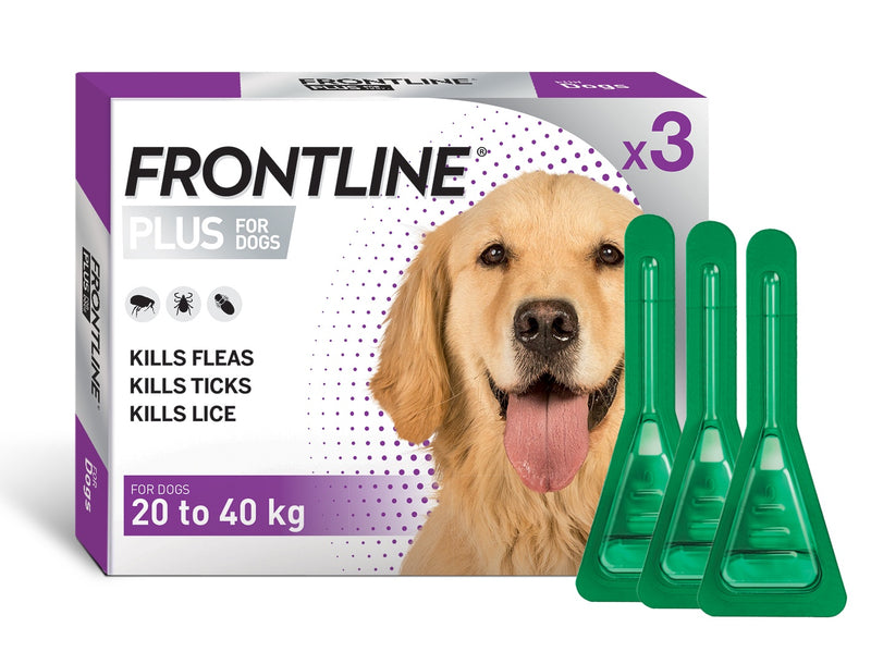 Frontline Plus Dogs 20-40KG 3 Pack