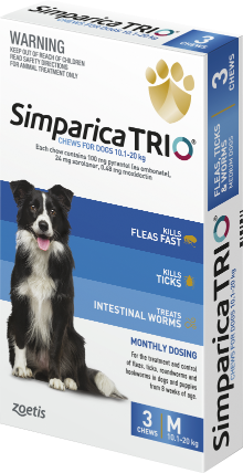 Simparica Trio Chewable 10.1-20kg 3 Pack