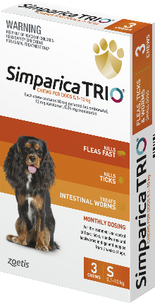 Simparica Trio Chewable 5.1-10kg 3 Pack