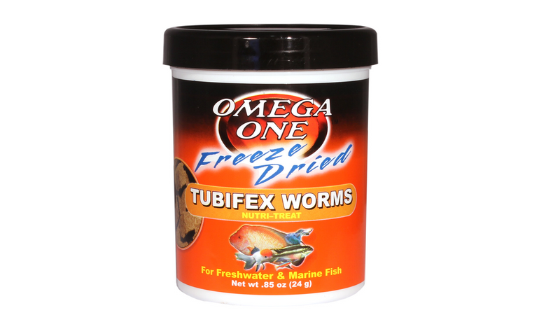 Omega One Freeze Dried Tubifex Worms 24G