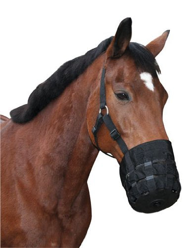 Equivet Horse Grazing Muzzle Hack Black