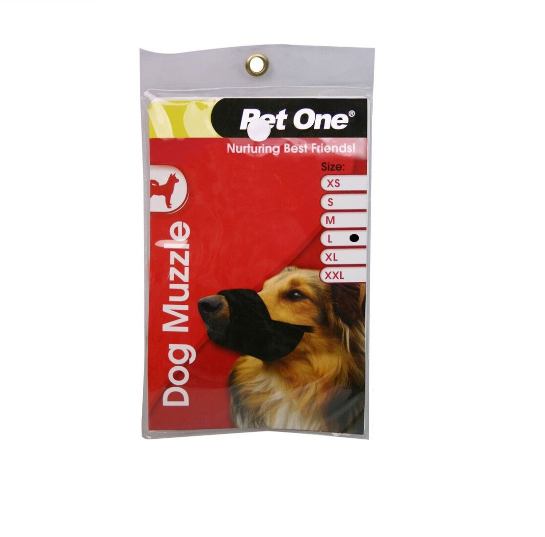 Pet One Muzzle Nylon Black Large