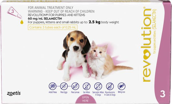 Revolution Puppies & Kittens Up To 2.5KG 3 Pack