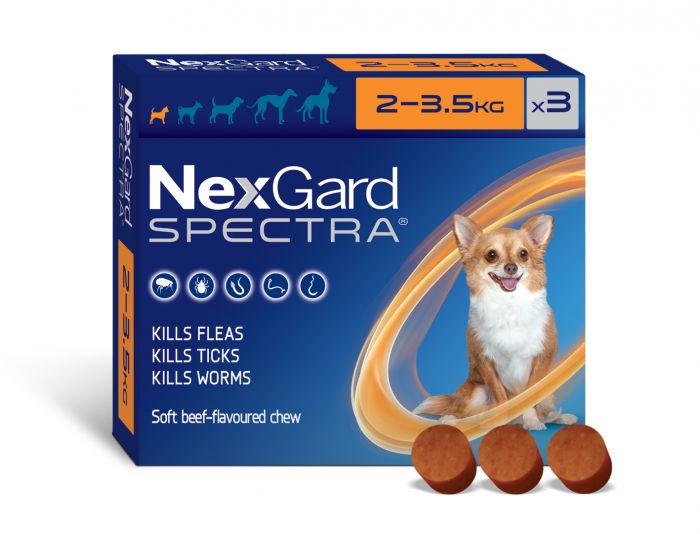 Nexgard Spectra Chewable Dog 2 - 3.5KG 3 Pack