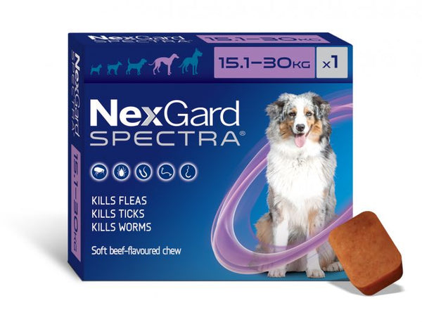 Nexgard Spectra Chewable Dog 15.1-30KG Single