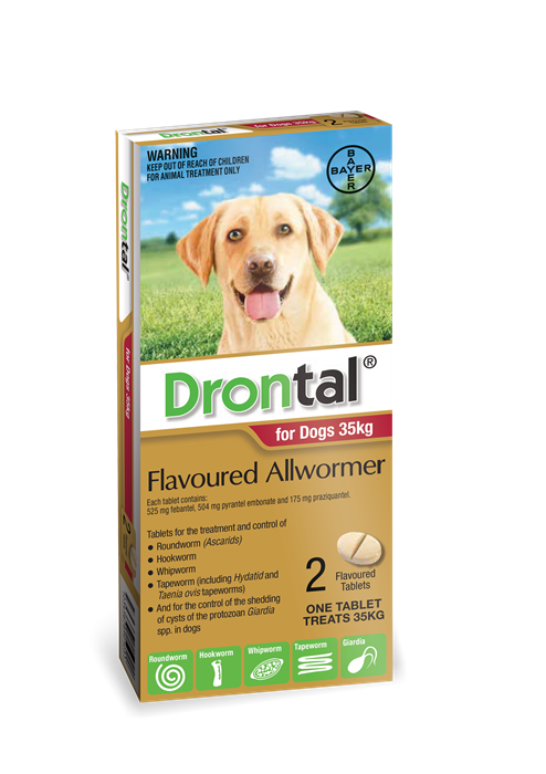 Drontal Dog Tablet For Dogs 20kg - 35KG 2 Pack