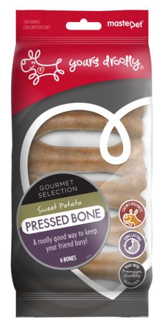 Yours Droolly Pressed Bone Sweet Potato 6 Pack