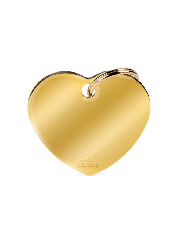 My Family Basic Heart Gold Tag Small