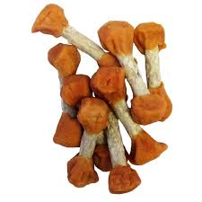 It's Treat Time Rawhide Chicken Dumbell Single
