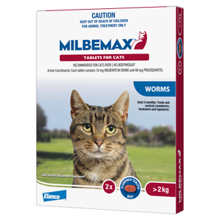 Milbemax Cat Wormer 2-8KG 2 Pack