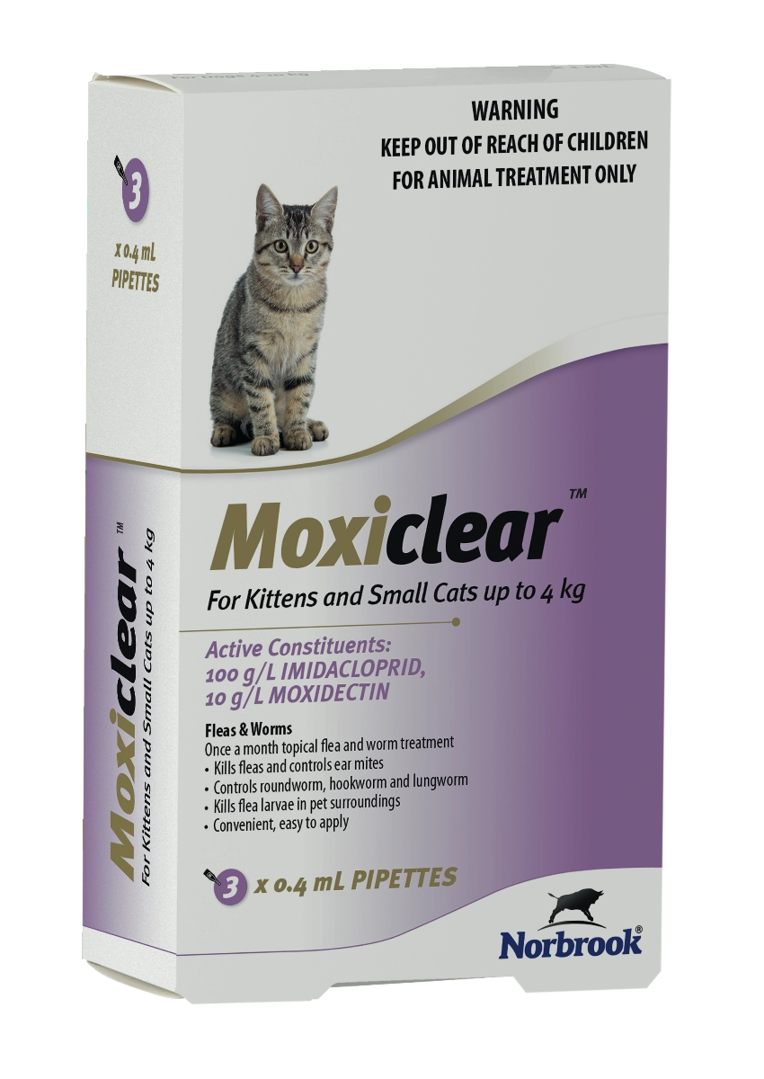 Moxiclear For Kittens and Small Cats up to 4kg