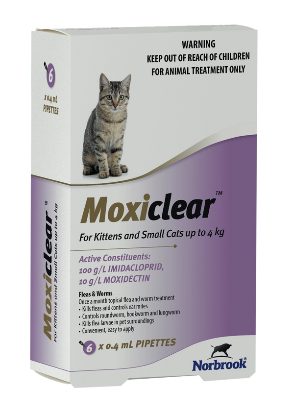 Moxiclear For Kittens and Small Cats up to 4kg