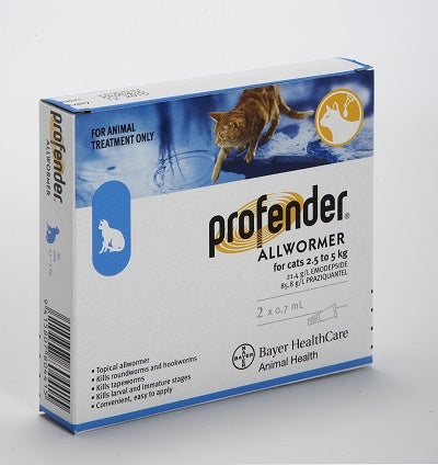 Profender Cat All Wormer Spot On 2.5-5KG 2 Pack