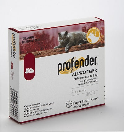 Profender Cat All Wormer Spot On 5-8KG 2 Pack