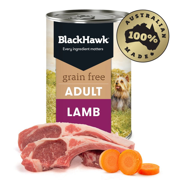 BlackHawk Grain Free Adult Dog Lamb Can 400G