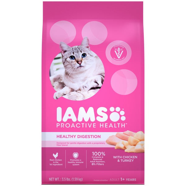 Iams Healthy Digestion Cat Chicken & Turkey 1.36KG