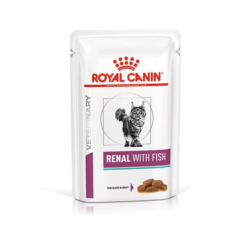Royal Canin Veterinary Diet Renal with Fish Feline Pouch 85G x 12